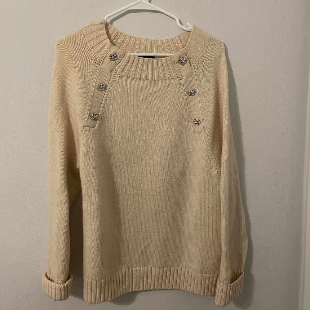 J.Crew jeweled sweater size L
